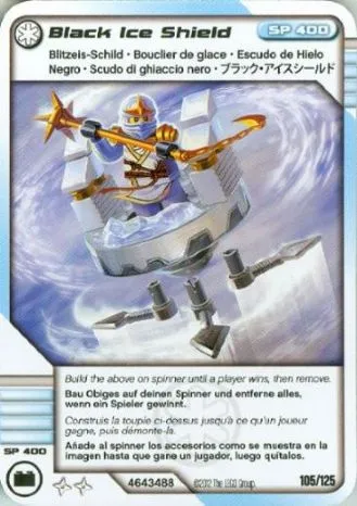 NINJAGO Masters of Spinjitzu Deck #2 Game Card 105 - Black Ice Shield - International Version