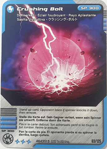 NINJAGO Masters of Spinjitzu Deck #2 Game Card 63 - Crushing Bolt - International Version