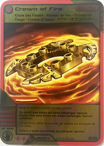 NINJAGO Masters of Spinjitzu Deck #2 Game Card 26 - Crown of Fire - International Version