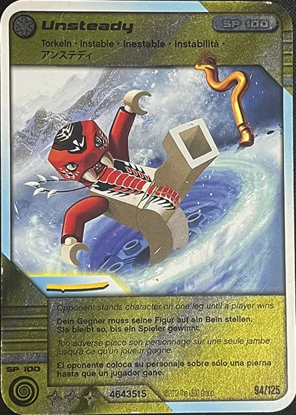 NINJAGO Masters of Spinjitzu Deck #2 Game Card 94 - Unsteady - International Version