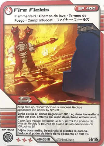 NINJAGO Masters of Spinjitzu Deck #2 Game Card 34 - Fire Fields - International Version
