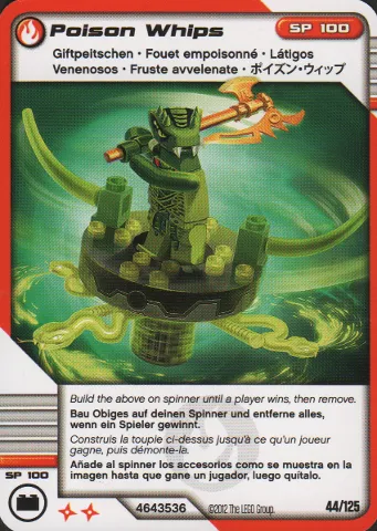NINJAGO Masters of Spinjitzu Deck #2 Game Card 44 - Poison Whips - International Version