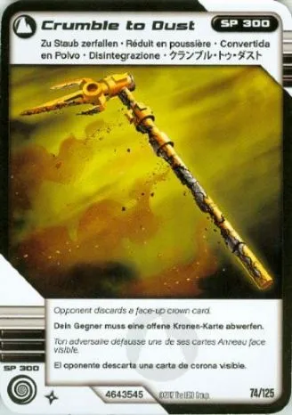 NINJAGO Masters of Spinjitzu Deck #2 Game Card 74 - Crumble to Dust - International Version
