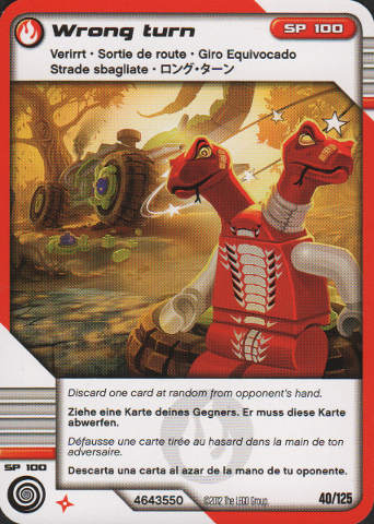 NINJAGO Masters of Spinjitzu Deck #2 Game Card 40 - Wrong turn - International Version