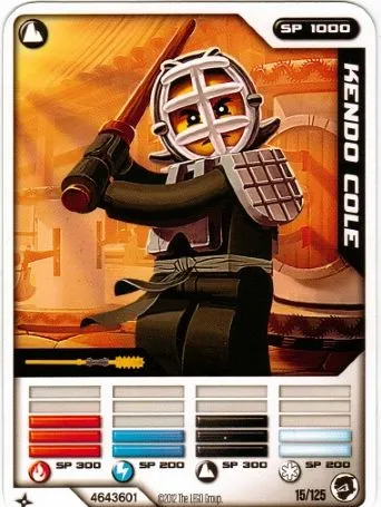 NINJAGO Masters of Spinjitzu Deck #2 Game Card 15 - Kendo Cole - North American Version