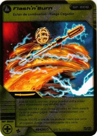 NINJAGO Masters of Spinjitzu Deck #2 Game Card 73 - Flash 'n' Burn - North American Version