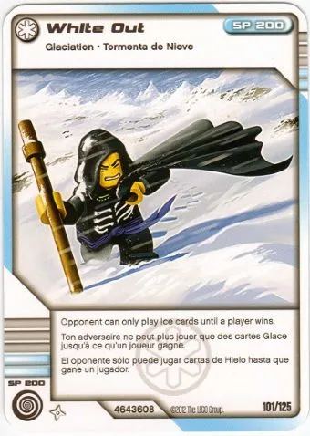 NINJAGO Masters of Spinjitzu Deck #2 Game Card 101 - White Out - North American Version
