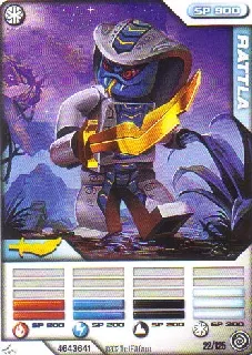 NINJAGO Masters of Spinjitzu Deck #2 Game Card 22 - Rattla - North American Version