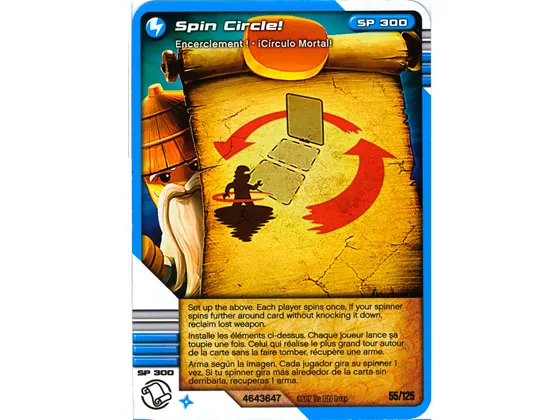 NINJAGO Masters of Spinjitzu Deck #2 Game Card 55 - Spin Circle! - North American Version