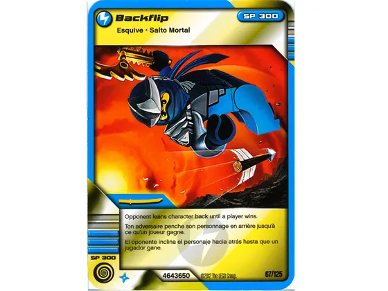 NINJAGO Masters of Spinjitzu Deck #2 Game Card 67 - Backflip - North American Version