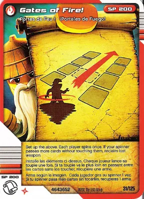 NINJAGO Masters of Spinjitzu Deck #2 Game Card 31 - Gates of Fire! - North American Version