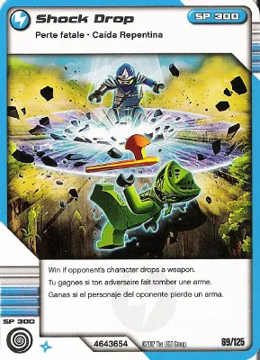 NINJAGO Masters of Spinjitzu Deck #2 Game Card 69 - Shock Drop - North American Version
