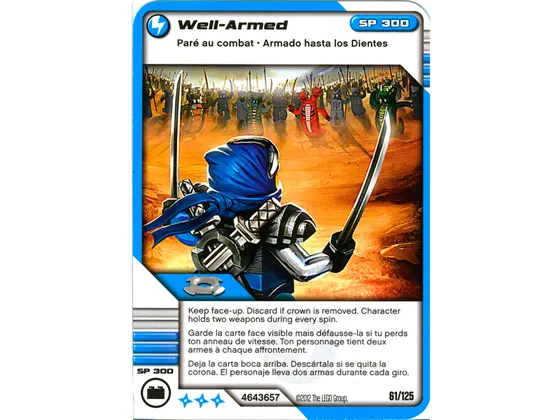 NINJAGO Masters of Spinjitzu Deck #2 Game Card 61 - Well-Armed - North American Version
