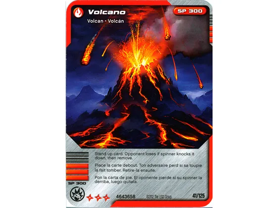 NINJAGO Masters of Spinjitzu Deck #2 Game Card 41 - Volcano - North American Version
