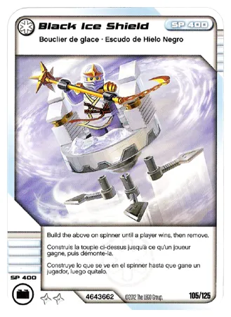 NINJAGO Masters of Spinjitzu Deck #2 Game Card 105 - Black Ice Shield - North American Version