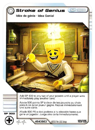 NINJAGO Masters of Spinjitzu Deck #2 Game Card 103 - Stroke of Genius - North American Version
