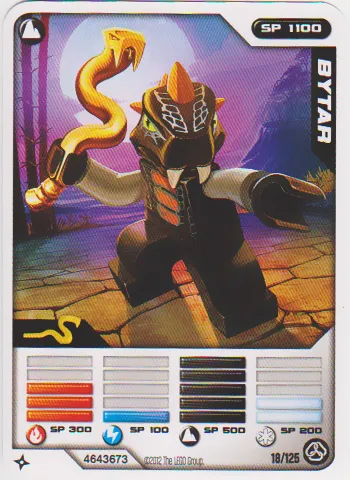 NINJAGO Masters of Spinjitzu Deck #2 Game Card 18 - Bytar - North American Version