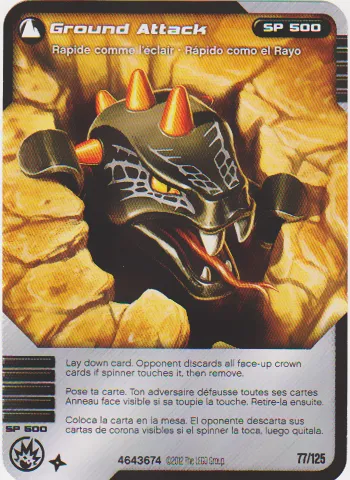 NINJAGO Masters of Spinjitzu Deck #2 Game Card 77 - Ground Attack - North American Version