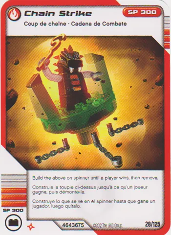 NINJAGO Masters of Spinjitzu Deck #2 Game Card 28 - Chain Strike - North American Version