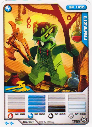 NINJAGO Masters of Spinjitzu Deck #2 Game Card 13 - Lizaru - North American Version