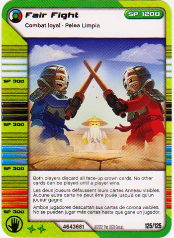 NINJAGO Masters of Spinjitzu Deck #2 Game Card 125 - Fair Fight - North American Version