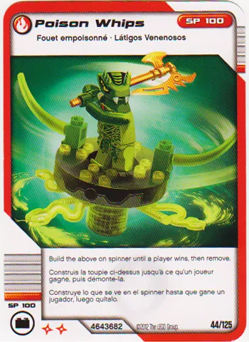 NINJAGO Masters of Spinjitzu Deck #2 Game Card 44 - Poison Whips - North American Version