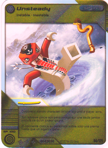 NINJAGO Masters of Spinjitzu Deck #2 Game Card 94 - Unsteady - North American Version