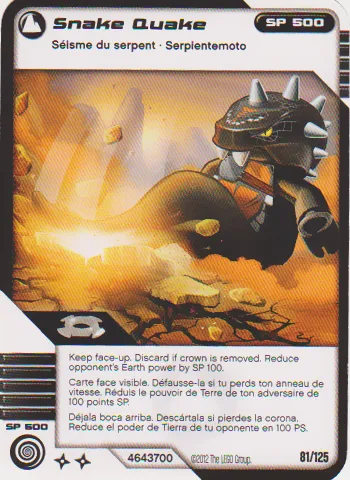 NINJAGO Masters of Spinjitzu Deck #2 Game Card 81 - Snake Quake - North American Version
