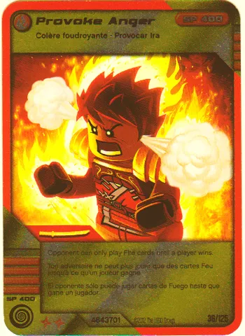 NINJAGO Masters of Spinjitzu Deck #2 Game Card 36 - Provoke Anger - North American Version