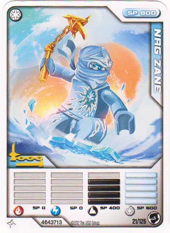 NINJAGO Masters of Spinjitzu Deck #2 Game Card 21 - NRG Zane - North American Version