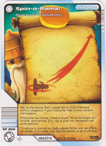 NINJAGO Masters of Spinjitzu Deck #2 Game Card 111 - Spin-o-Rama! - North American Version