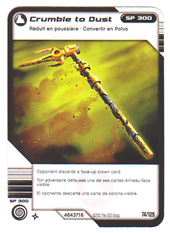 NINJAGO Masters of Spinjitzu Deck #2 Game Card 74 - Crumble to Dust - North American Version