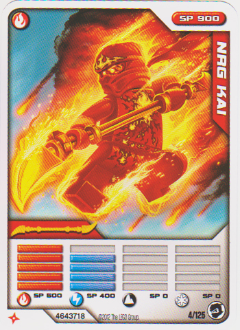 NINJAGO Masters of Spinjitzu Deck #2 Game Card 4 - NRG Kai - North American Version