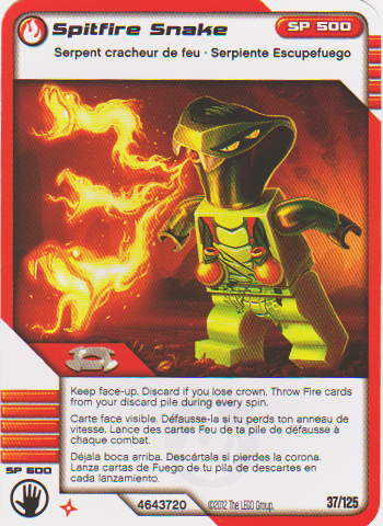 NINJAGO Masters of Spinjitzu Deck #2 Game Card 37 - Spitfire Snake - North American Version