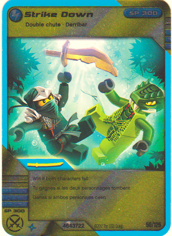 NINJAGO Masters of Spinjitzu Deck #2 Game Card 50 - Strike Down - North American Version