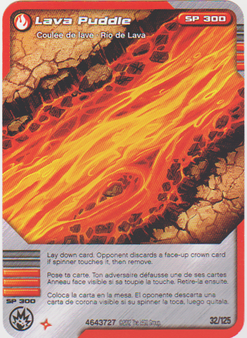 NINJAGO Masters of Spinjitzu Deck #2 Game Card 32 - Lava Puddle - North American Version