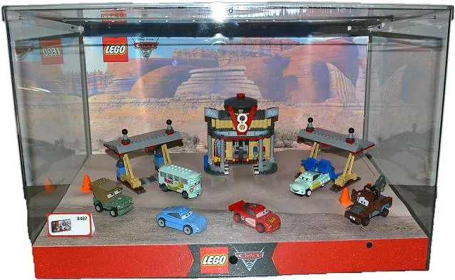 Display Assembled Set, Cars 2 Set 8487 in Plastic Case with Light