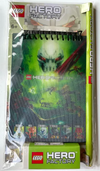 Notepad Set with Pencil and Eraser, Hero Factory