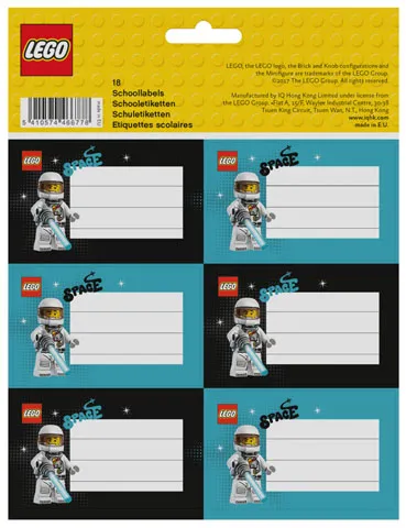 Sticker Sheet, School Book Labels (Bookplates) Spaceman