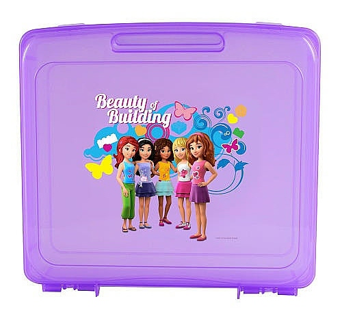 Project Case with Baseplate, Trans-Purple with 'Beauty of Building' and Friends Characters Pattern