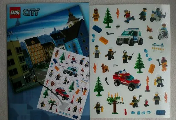 Town Plan City, Folded with Sticker Sheet