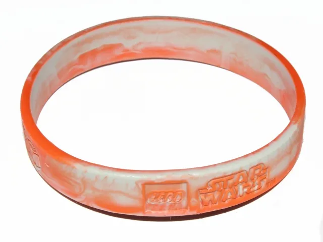 Wristband, Rubber, Marbled Orange and White, Star Wars