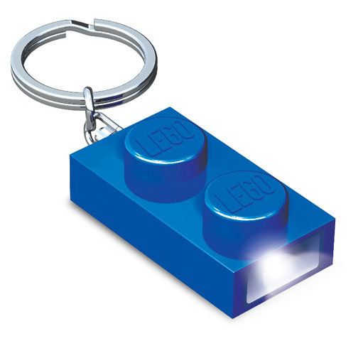 LED Key Light 1 x 2 Plate Key Chain Blue
