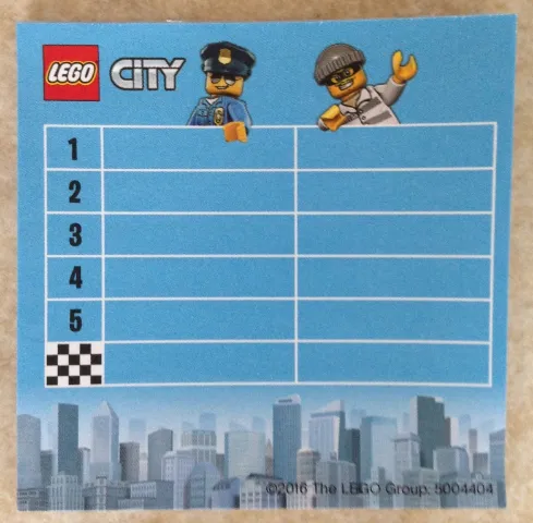 Police Chase Race Game Score Pad - Police vs. Burglar