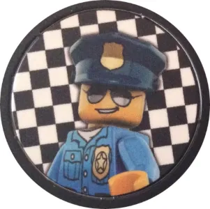 Cardboard Game Token with Police Officer Pattern (5004404)