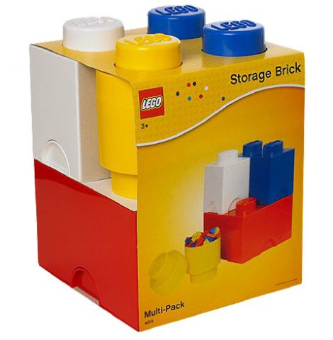 Storage Brick Multi-Pack - Red / White / Blue / Yellow (4 Pieces - 4015)