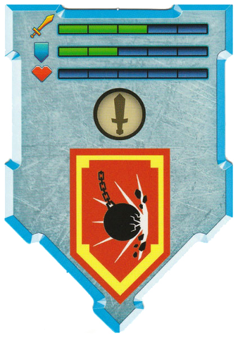 Nexo Knights Power Shield Card - Wrecking Ball