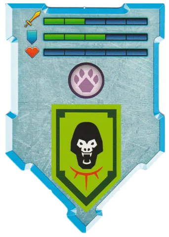 Nexo Knights Power Shield Card - Gorilla Roar