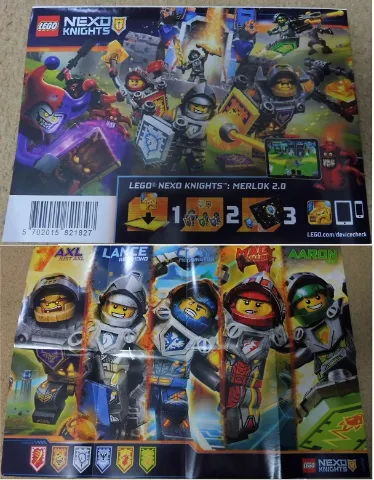 Nexo Knights Poster, Double-Sided showing Minifigures with Names