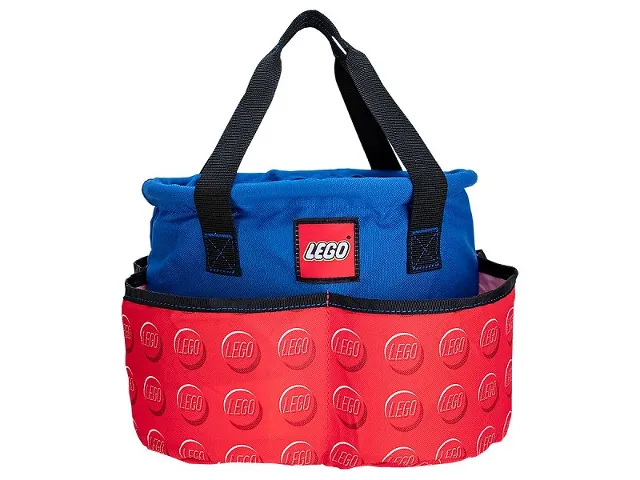 Storage Bucket Soft - Blue with Red Outer Pockets